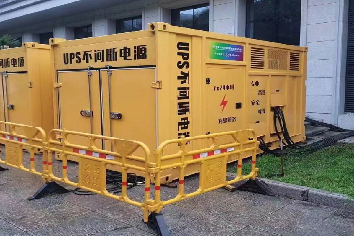 船营发电机租赁施工现场